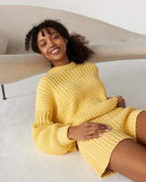 Delčia: Lemon Cotton Sweater & Shorts Set